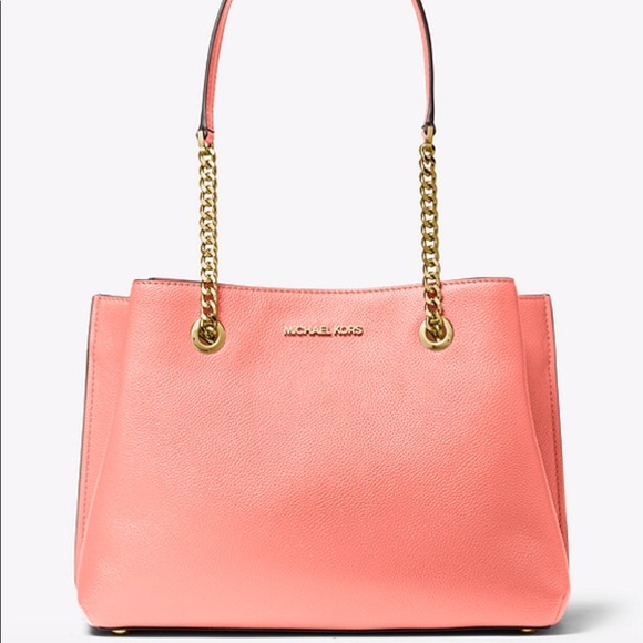 Michael Kors Gold Accent Leather Shoulder Bag - Picture 4 of 4